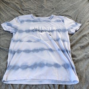 blue tie dye holister shirt